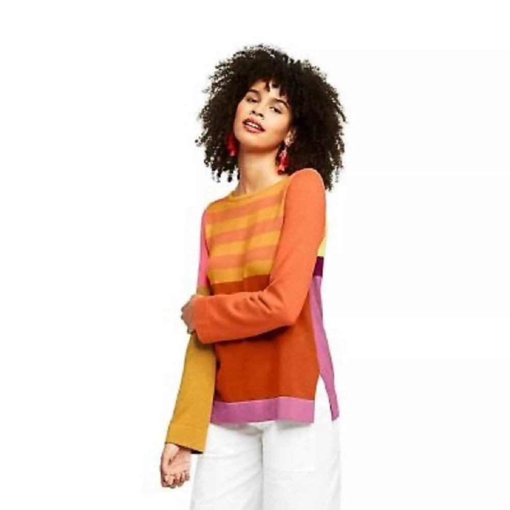 Authentic ISAAC MIZRAHI for Target Colorblock Pullover Sweater Sz S